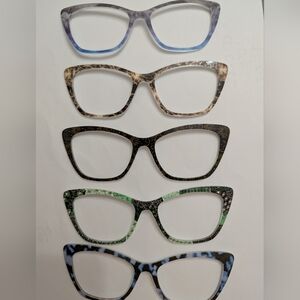 Stylish Women's Cat-Eye Pair Toppers For Wanda Glasses - Black, Brown, Green